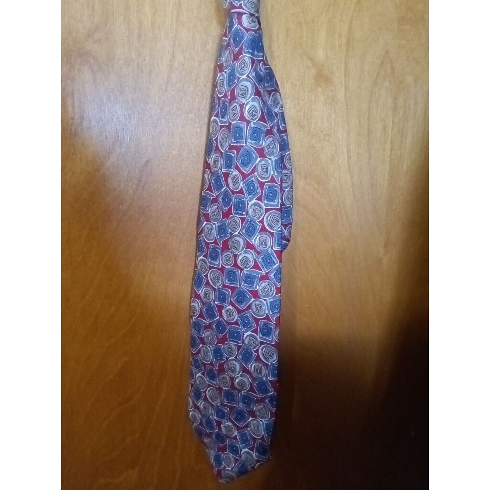 Other Talbott Studio Tie Mens Red Blue Brown Made In USA #61 Size ONE SIZE - 1 Thumbnail