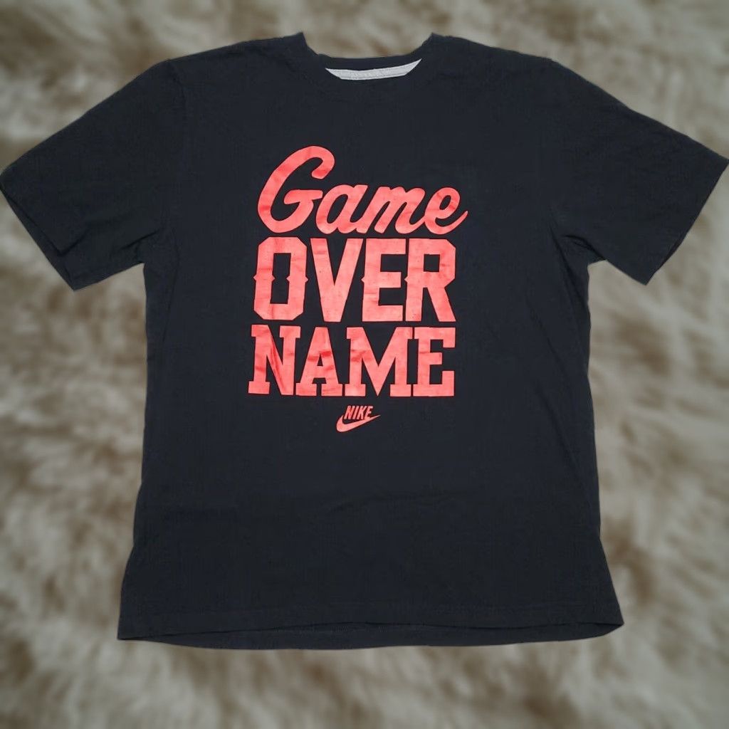 Nike NIKE Black Game Over Graphic T-Shirt Adult Large Short Sleeve Cotton Mens Size US L / EU 52-54 / 3 - 1 Thumbnail