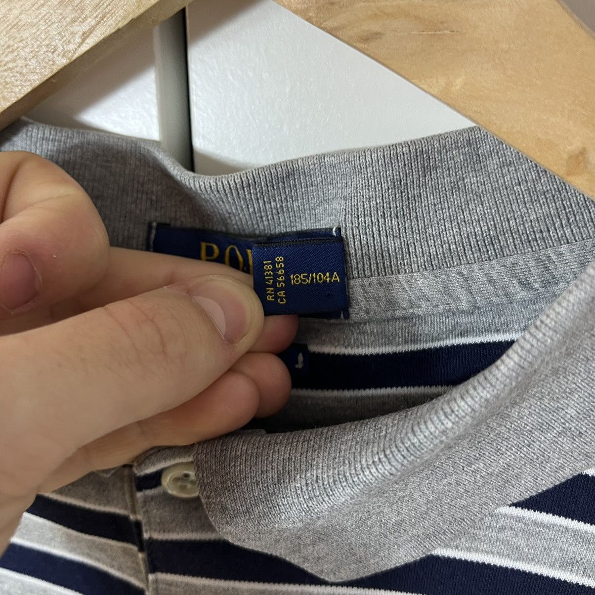 Polo Ralph Lauren Polo Ralph Lauren Striped Grey Polo Shirt Streetwear Y2K Size US XL / EU 56 / 4 - 4 Thumbnail