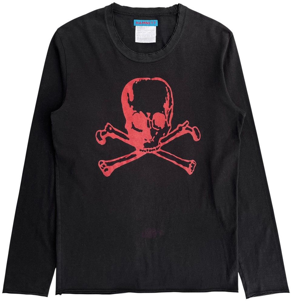 Katharine Hamnett London Skull & Crossbones Raw Edge Longsleeve Size US L / EU 52-54 / 3 - 3 Thumbnail