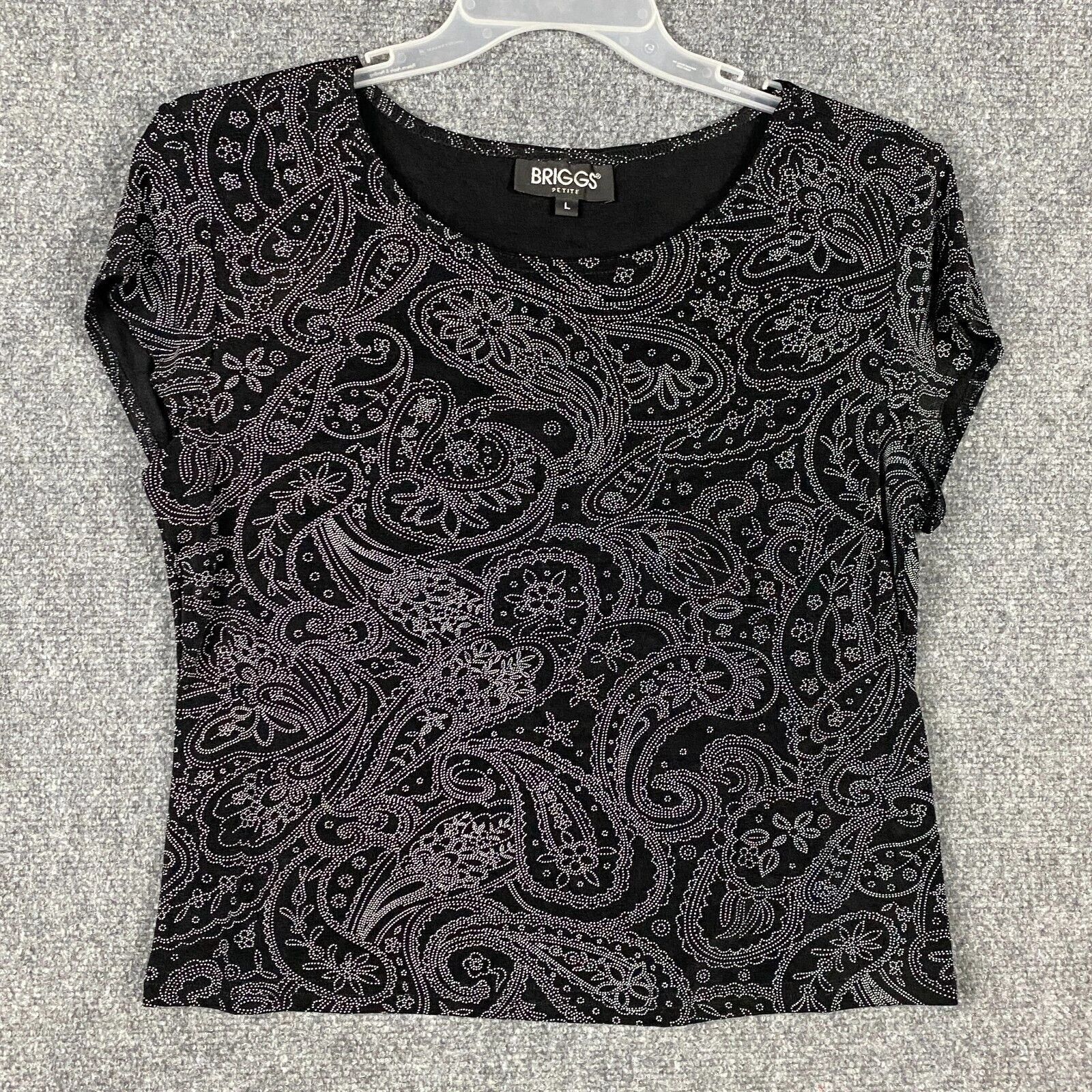 Other Briggs Top Petite Large Short Sleeve Women's Nylon Blend PL Size L / US 10 / IT 46 - 1 Thumbnail