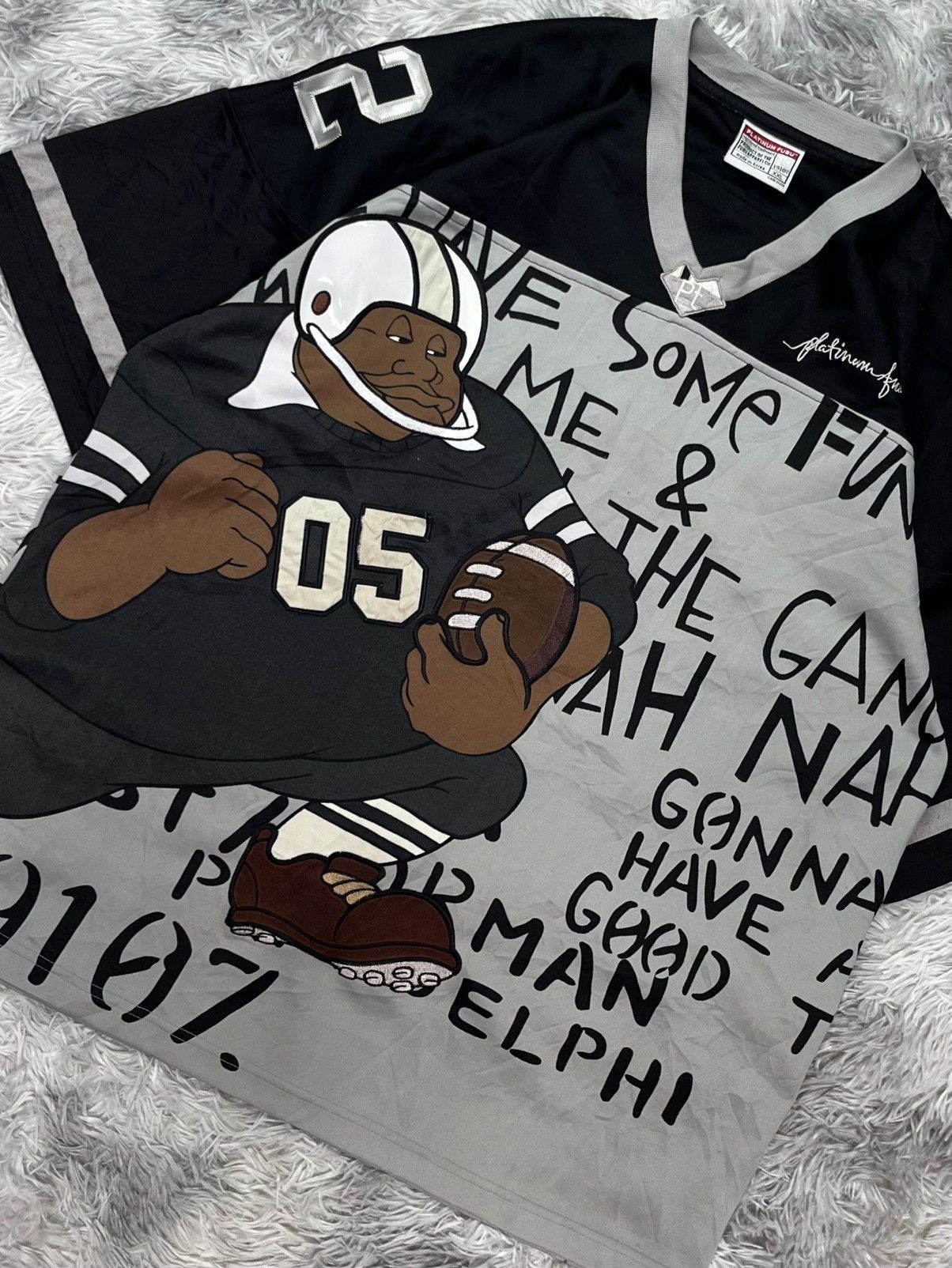 Fubu VINTAGE FUBU PLATINUM FAT ALBERT FOOTBALL SPORT JERSEY Size US XXL / EU 58 / 5 - 1 Thumbnail