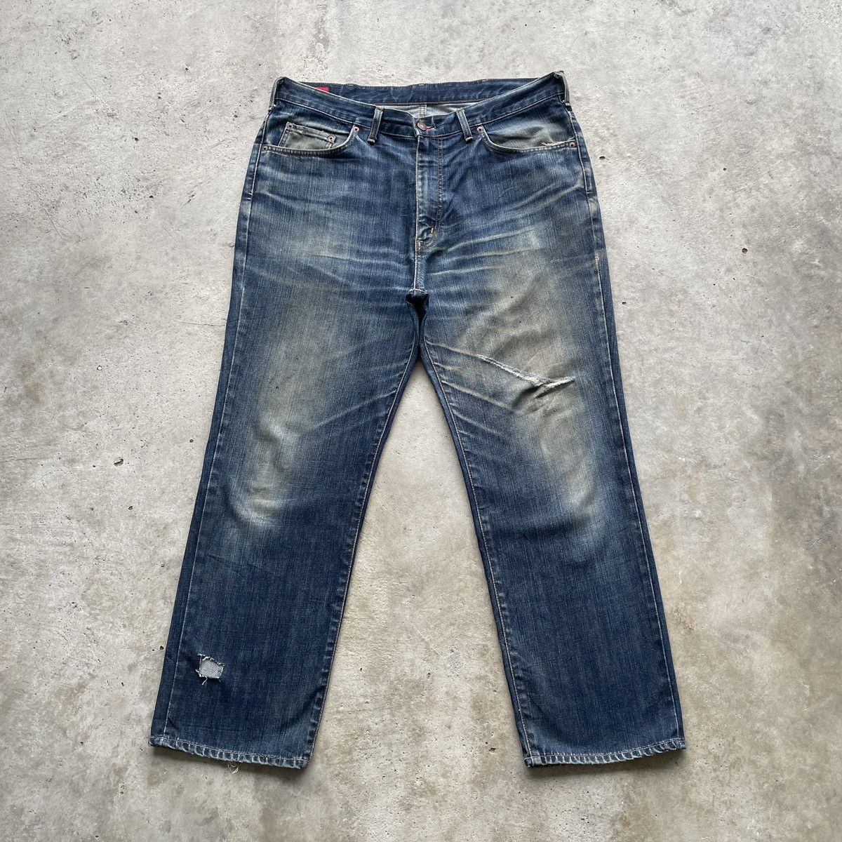 Edwin W38💥 Vintage Edwin Rusty Jeans Faded Denim Distressed Pants Size US 38 / EU 54 - 1 Thumbnail