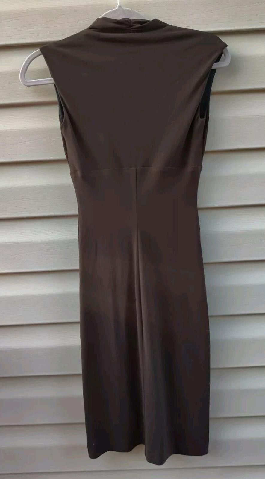 Other Arden B Womens Cinched Dress Brown Size XS Ruched Pencil St Size XS / US 0-2 / IT 36-38 - 3 Thumbnail