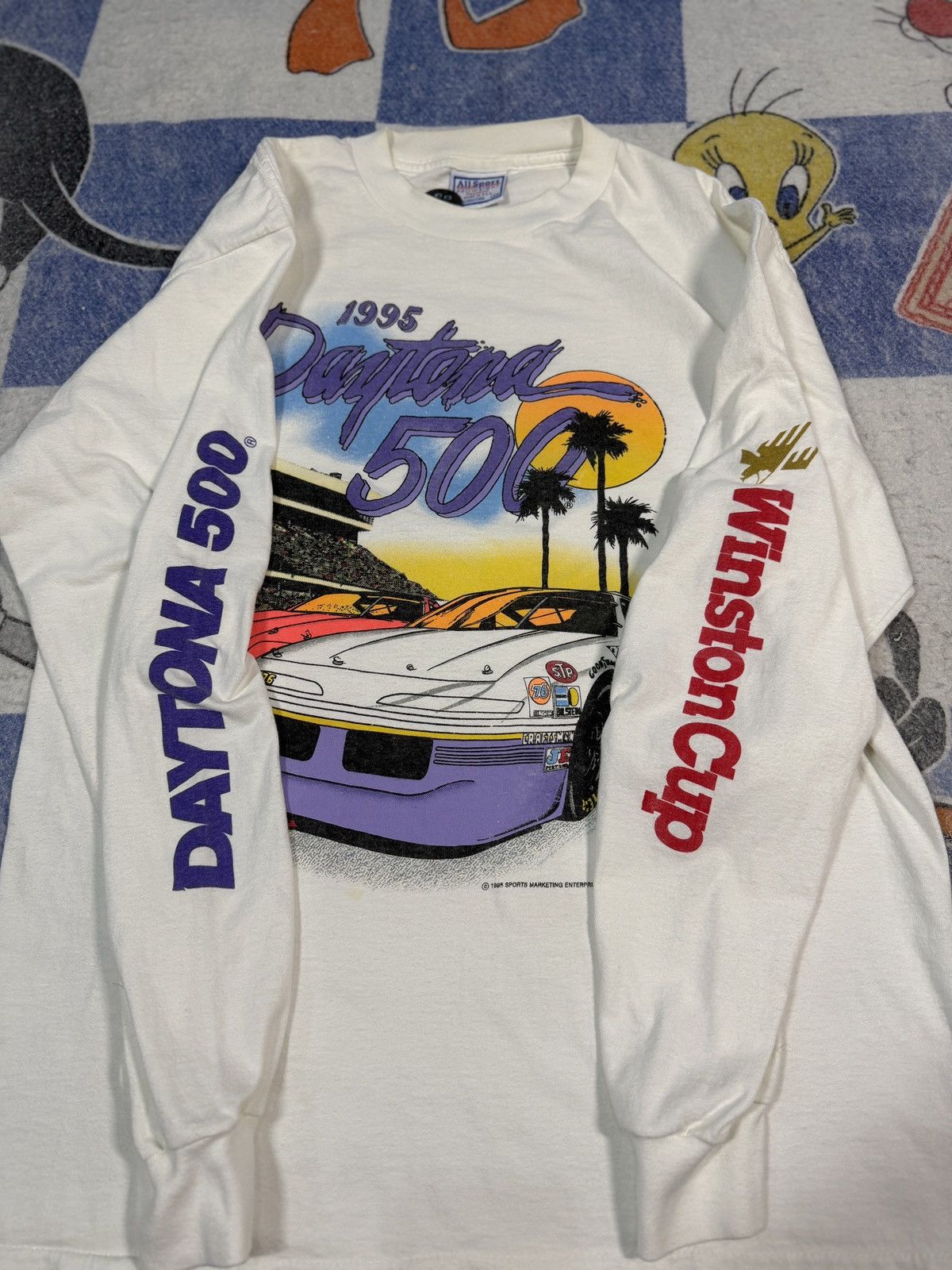 NASCAR Vintage Daytona 500 long sleeve tee Size US L / EU 52-54 / 3 - 3 Thumbnail