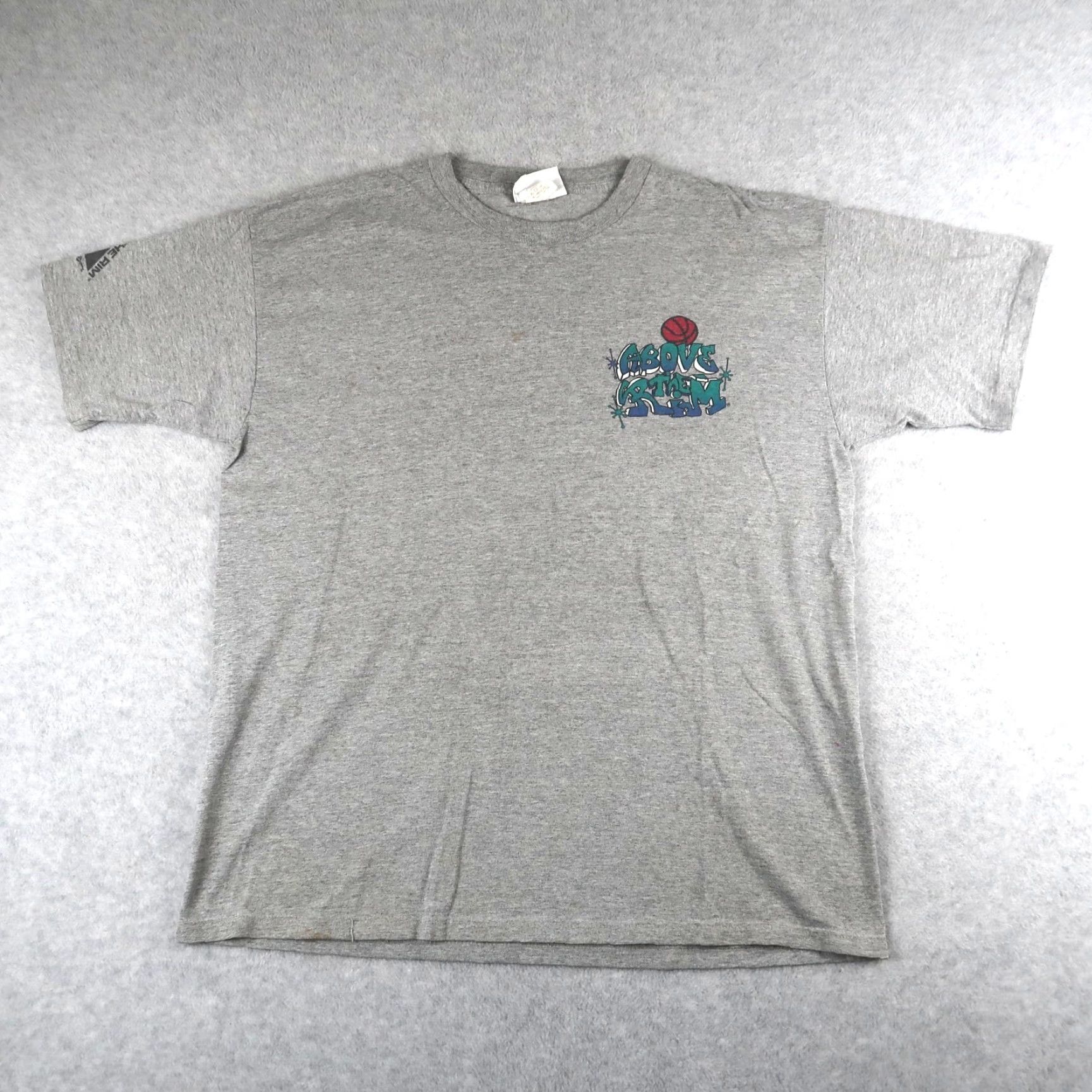 Reebok VINTAGE 90s Reebok Above The Rim Graphic Print T-Shirt Size L Large Gray Mens Size US L / EU 52-54 / 3 - 2 Thumbnail