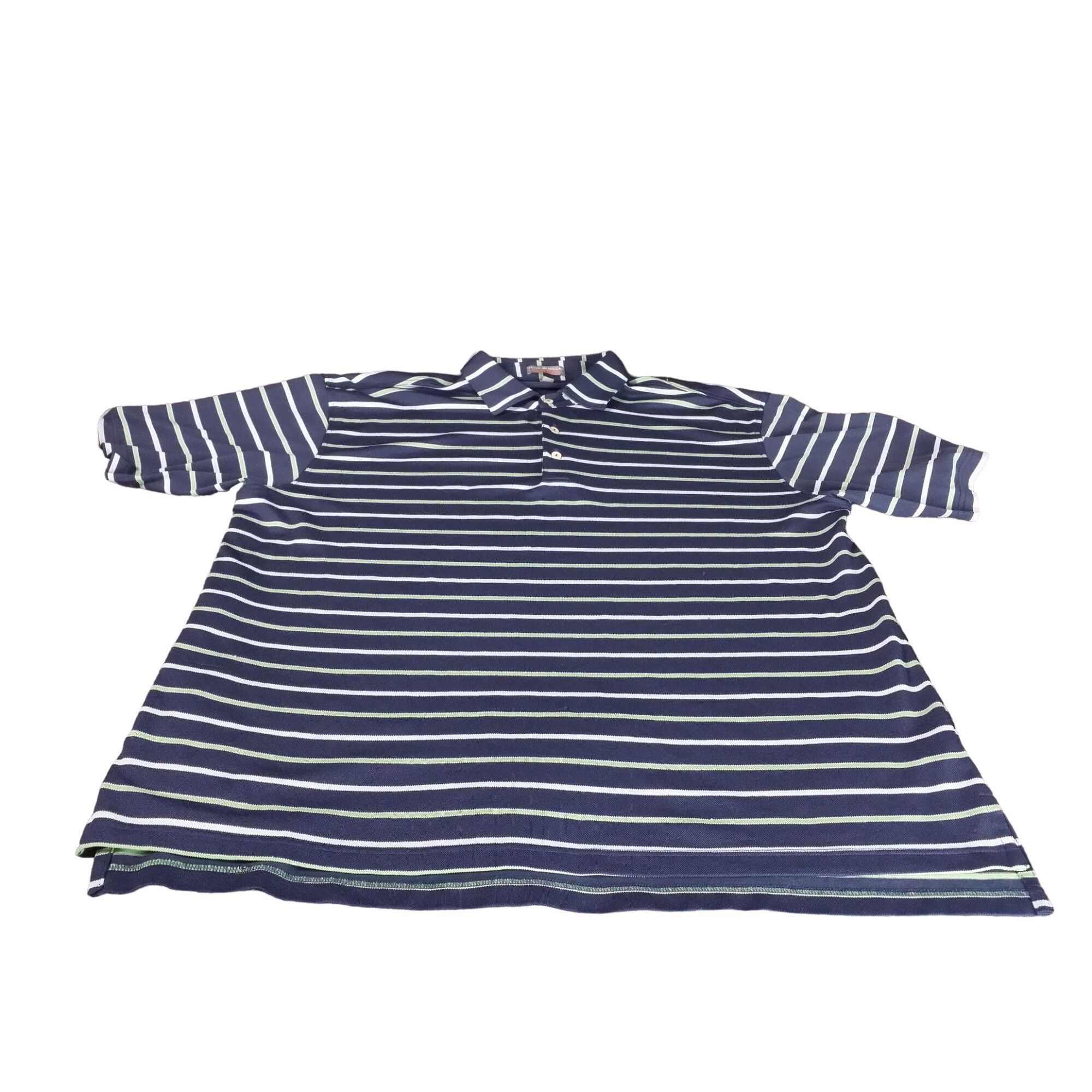 Peter Millar Peter Millar Summer Comfort Striped Golf Polo Men Sz XL Blue Size US XL / EU 56 / 4 - 1 Thumbnail