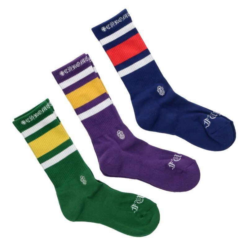 Chrome Hearts Chrome Hearts Striped 3-Pack Socks Size ONE SIZE - 2 Thumbnail