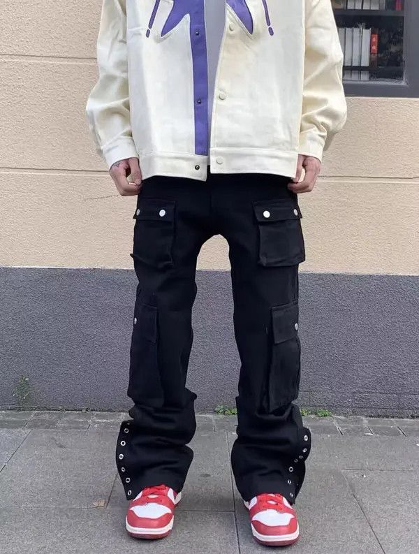 VIBE Vintage washed rare rivet multi-pocket cargo trousers Size US 30 / EU 46 - 2 Thumbnail