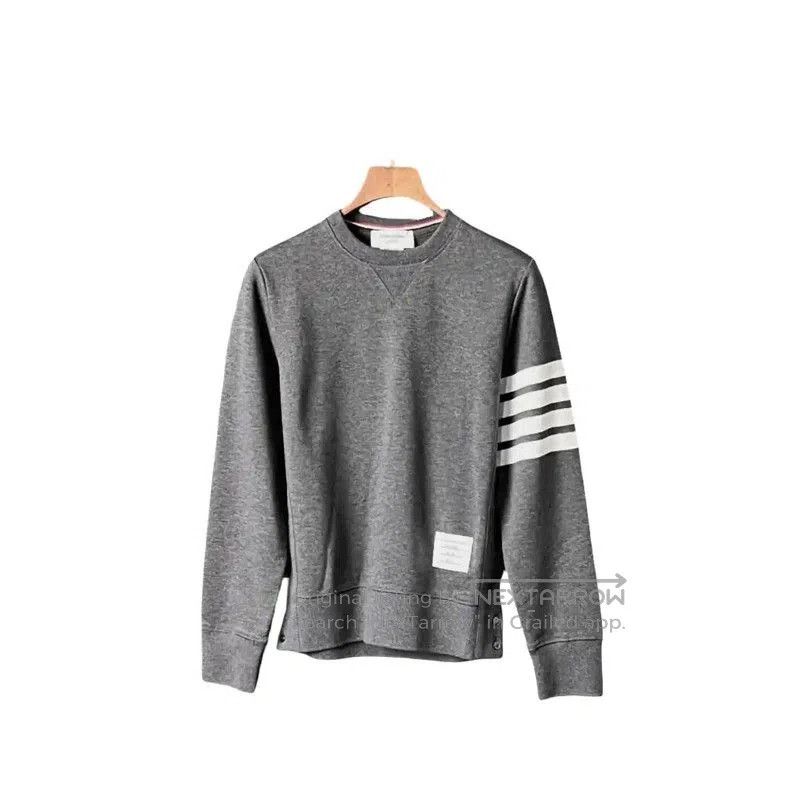 Thom Browne Thom Browne Gray Cotton Logo Long Sleeve Sweatshirt . Size US L / EU 52-54 / 3 - 1 Thumbnail