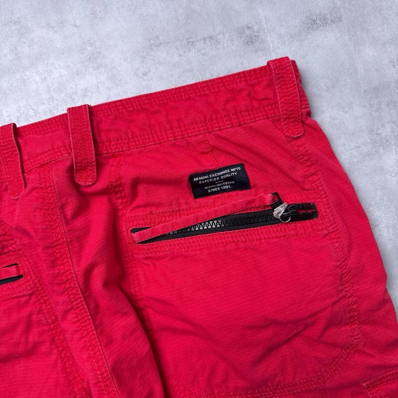 Armani Exchange Y2K Armani Exchange Cargo 00s Red Zipper Pockets Shorts Size US 29 - 7 Thumbnail