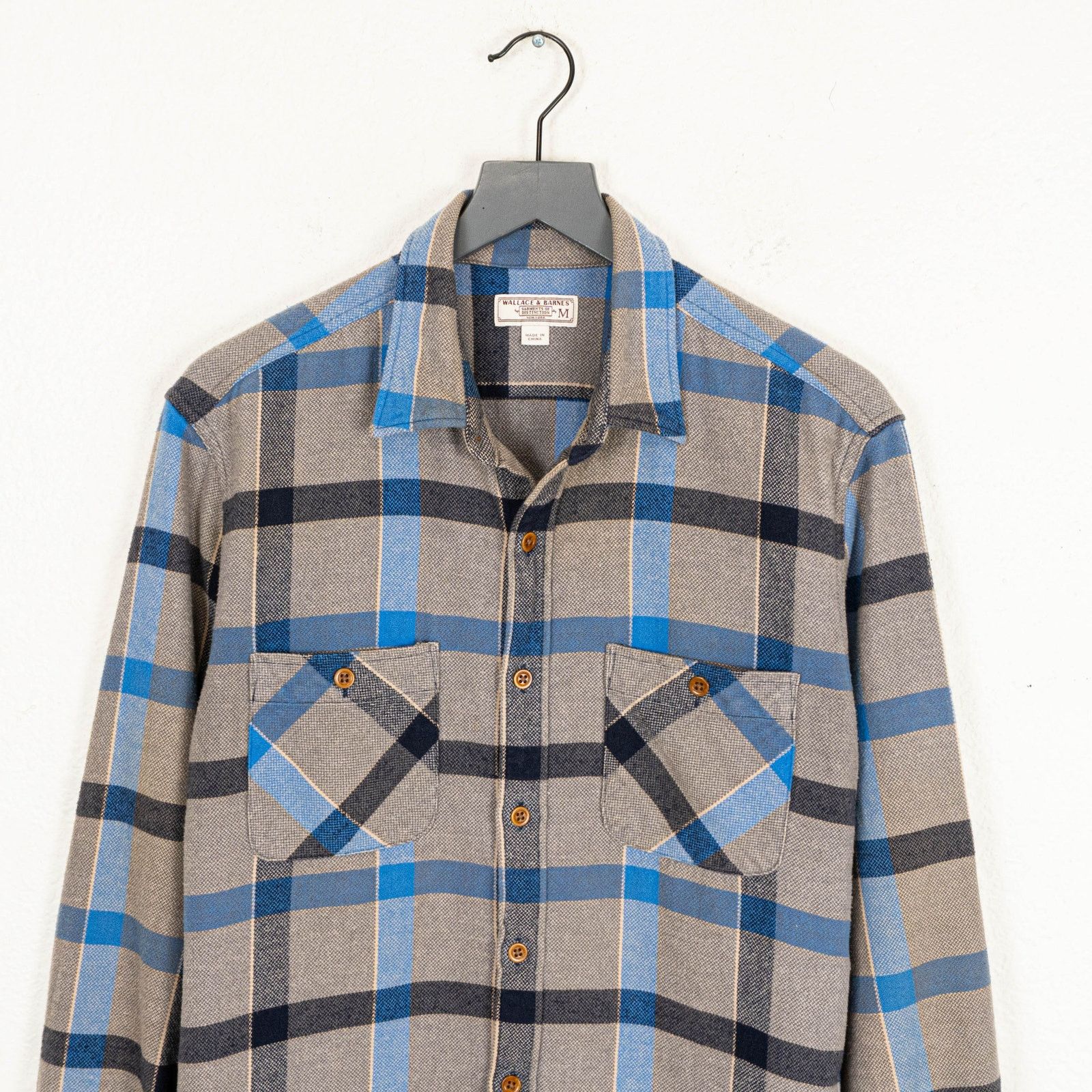 Wallace & Barnes Wallace & Barnes J.Crew Workwear Flannel Shirt Gray plaid M Size US M / EU 48-50 / 2 - 2 Thumbnail
