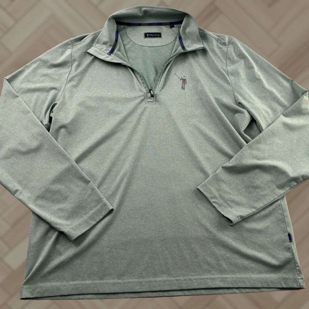 Vintage William Murray Pullover 1/4 Zip Jacket Men's XL Green Athletic Golf Shirt Size US XL / EU 56 / 4 - 1 Thumbnail