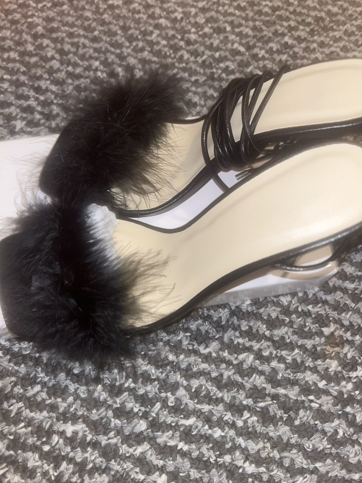 Other Chic black square toe heels sandals for women Size US 7.5 / IT 37.5 - 1 Thumbnail