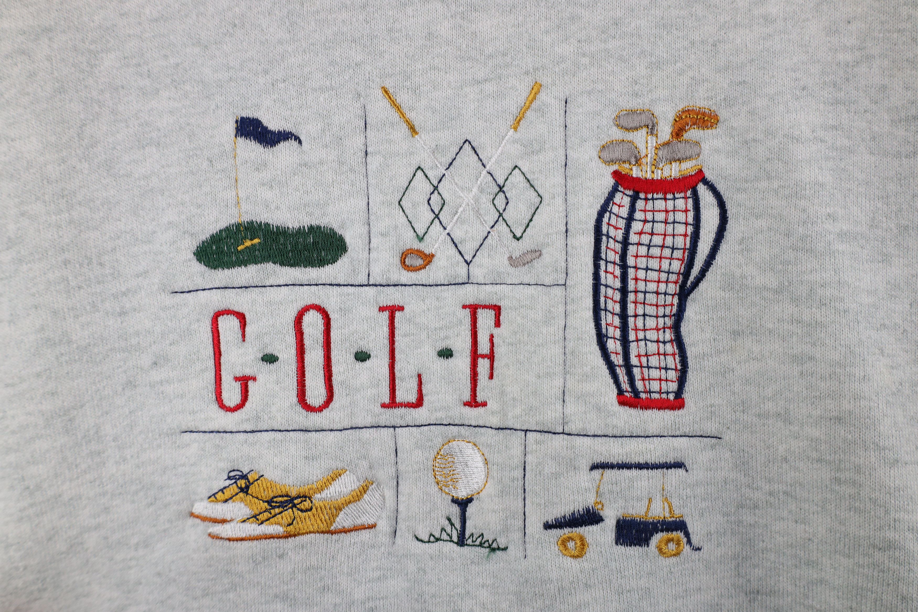 Vintage Vintage 90s Streetwear Spell Out Golf Layered Sweatshirt Size US XXL / EU 58 / 5 - 5 Thumbnail