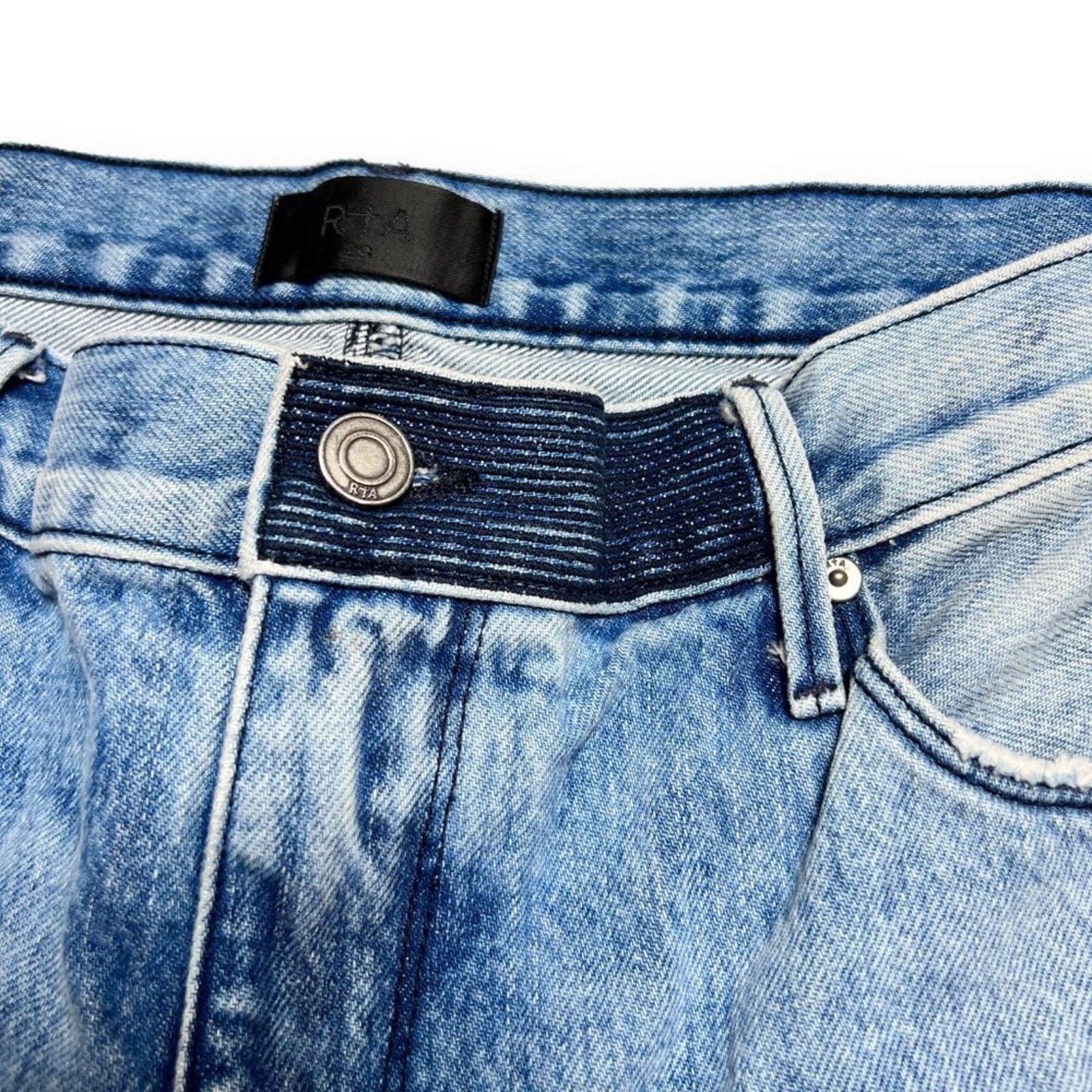 Rta RTA Ryder Straight Jeans Light Blue Frayed Hem Size 29 Size 29" - 8 Thumbnail