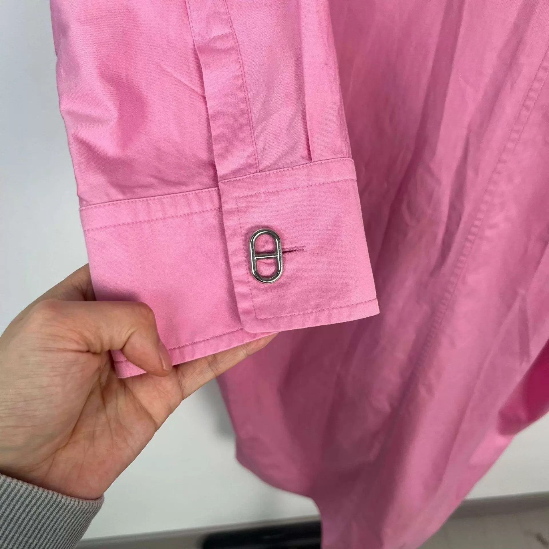 Hermes Hermès Cotton Pig Nose Clasp Pink Dress 36 Size XS / US 0-2 / IT 36-38 - 3 Thumbnail