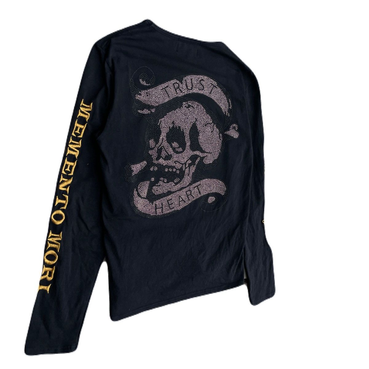 If Six Was Nine 2000s Japanese archive Vkei Rhinestone Skull Long Sleeve Tee Size US S / EU 44-46 / 1 - 3 Thumbnail