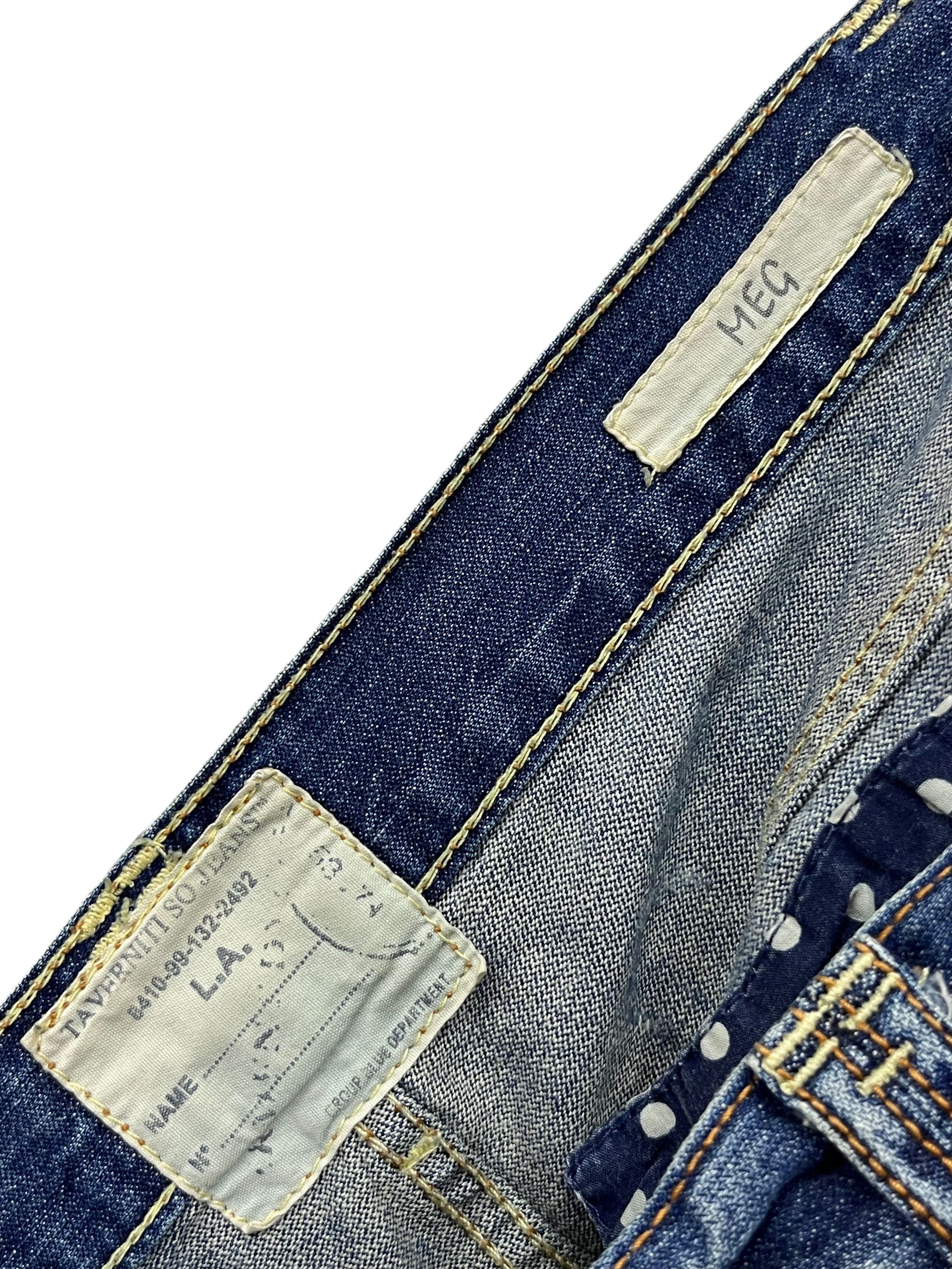 Taverniti 💥SICK🔥Vtg TAVERNITI Designer Multipocket Distressed FLARE Size US 31 - 17 Thumbnail