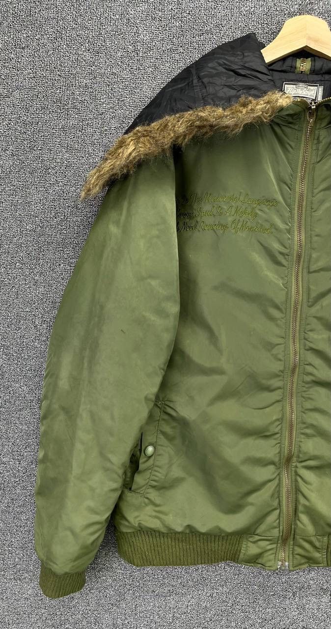Japanese Brand Vintage Flip The Script Fur Hooded Bomber Jacket Size US M / EU 48-50 / 2 - 3 Thumbnail