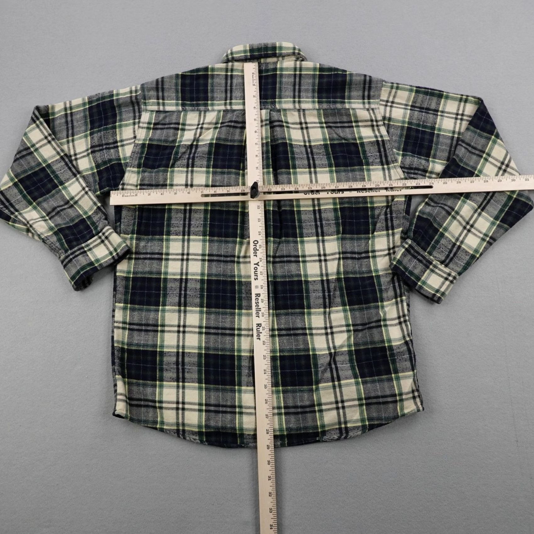 J.Crew VINTAGE J.CREW Shirt Mens M Green Beige Plaid Flannel Oarsman Button Up Size US M / EU 48-50 / 2 - 3 Thumbnail