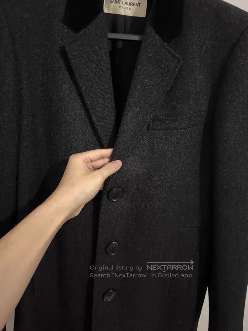 Saint Laurent Paris Saint Laurent Paris Wool Three Button Velvet Notch Lapel C Size US M / EU 48-50 / 2 - 3 Thumbnail