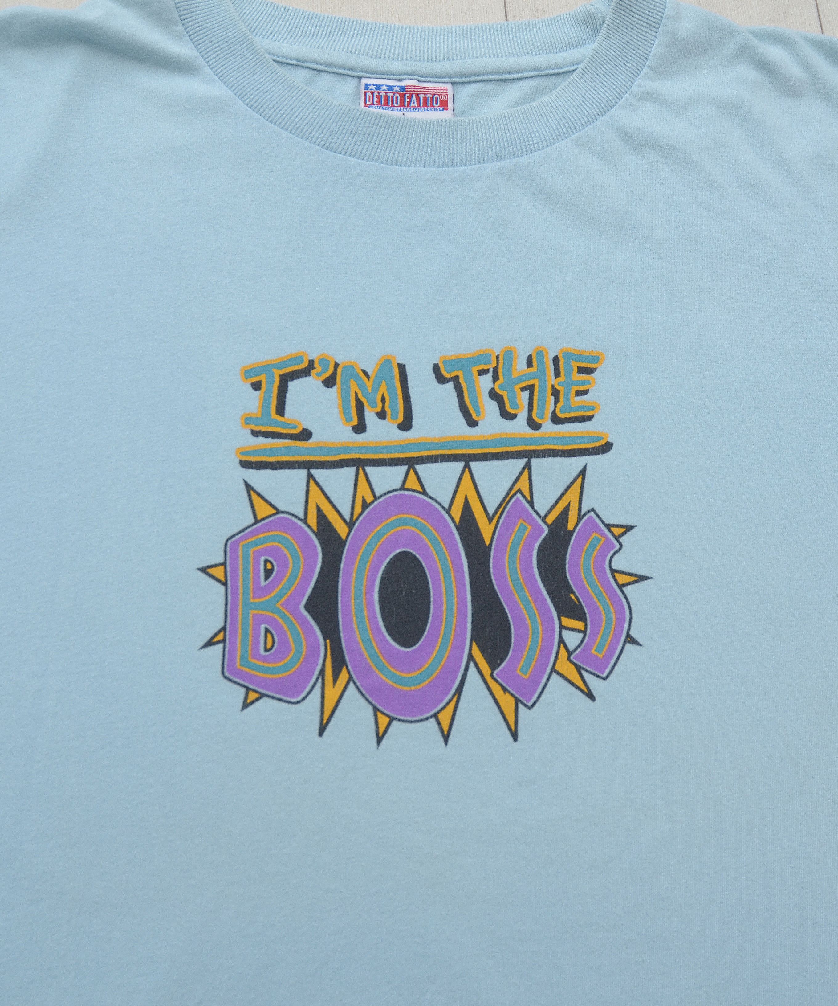 Vintage I’m the boss vintage Humor crazy T shirt Tee Y2K Happy Size US L / EU 52-54 / 3 - 5 Thumbnail