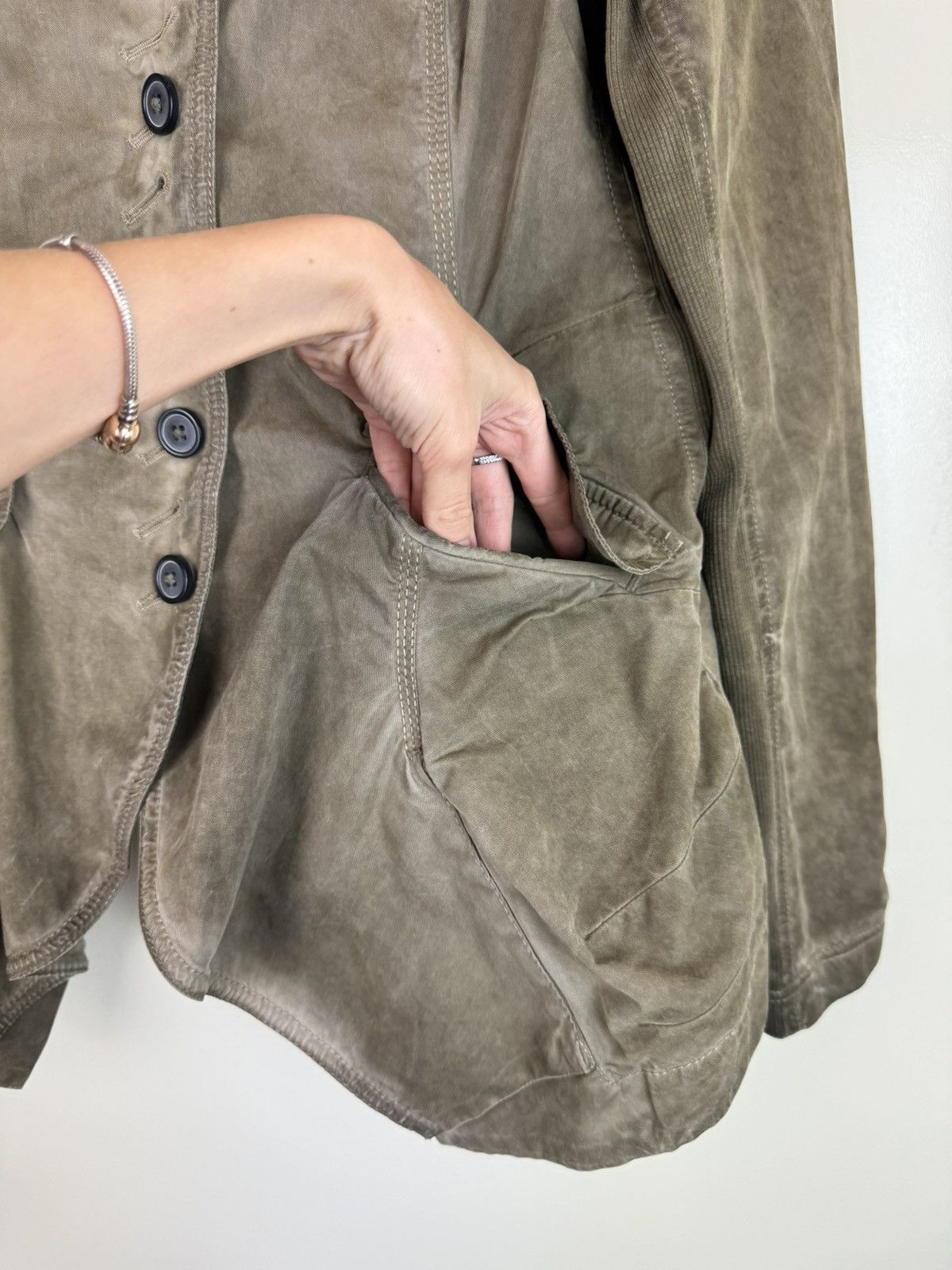 Rundholz Rundholz asymmetric tulip jacket cotton blazer khaki brown S Size S / US 4 / IT 40 - 5 Thumbnail