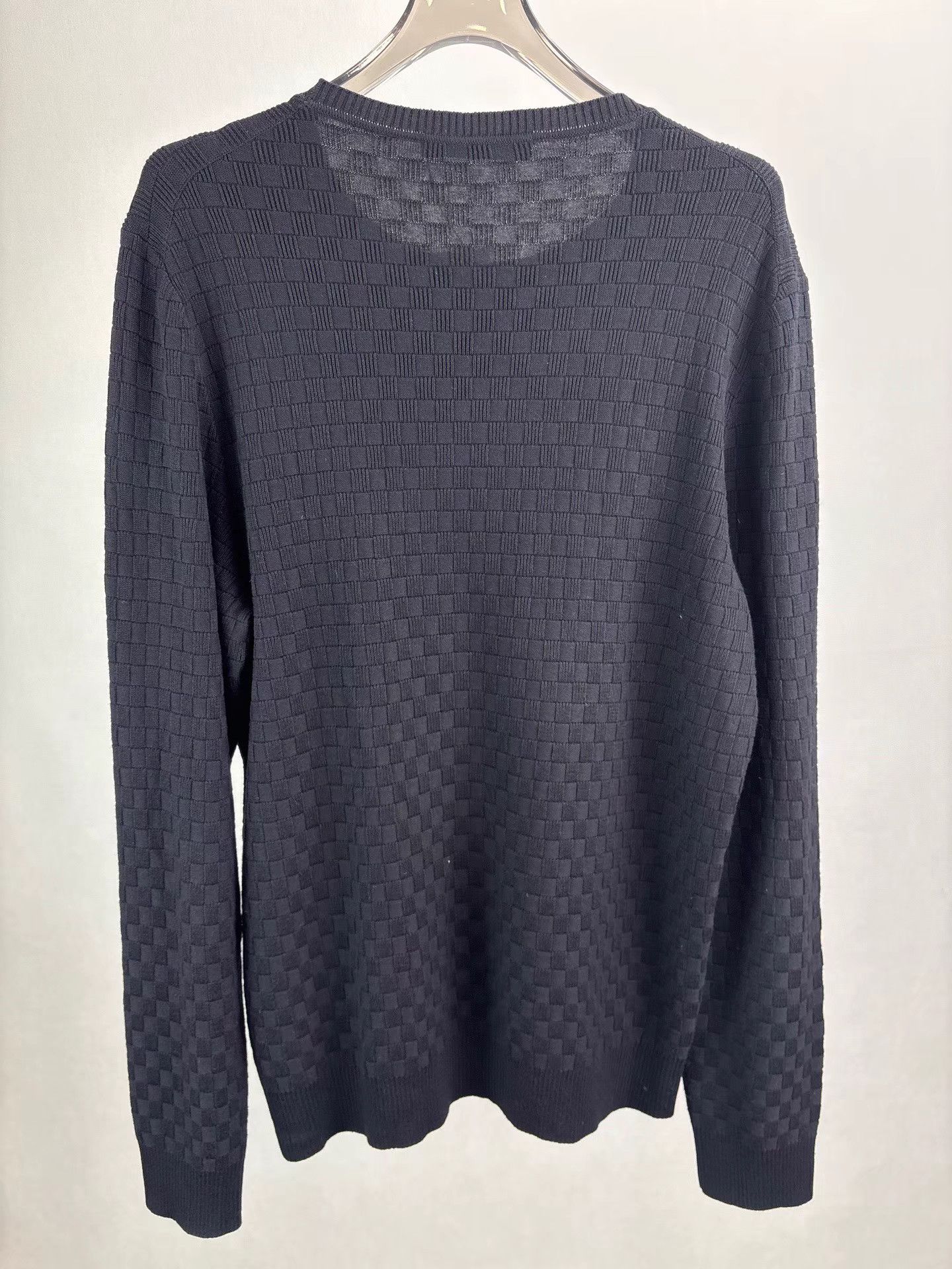 Louis Vuitton LOUIS VUITTON Dark Checkered Wool Sweater K1 Size US XXL / EU 58 / 5 - 2 Thumbnail