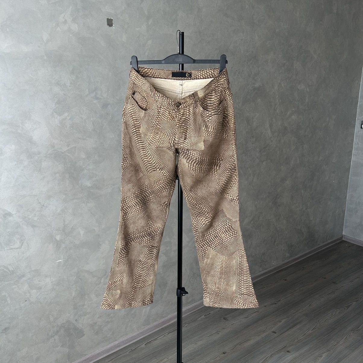 Just Cavalli 00s Just Cavalli Python Snakeskin Flared Pants Size US 32 / EU 48 - 1 Thumbnail
