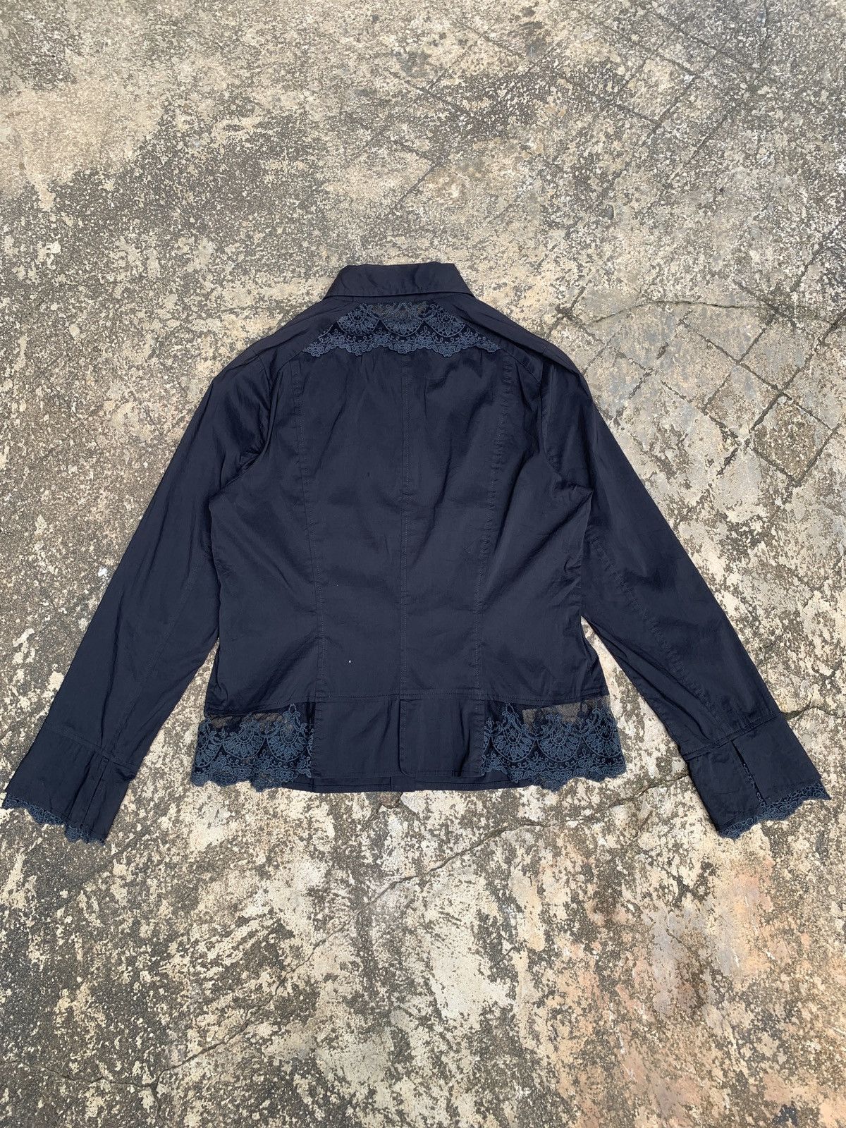 Hysteric Glamour × Japanese Brand 2000s 25:00 Japan Faded Black Trim Shirt Size M / US 6-8 / IT 42-44 - 1 Thumbnail