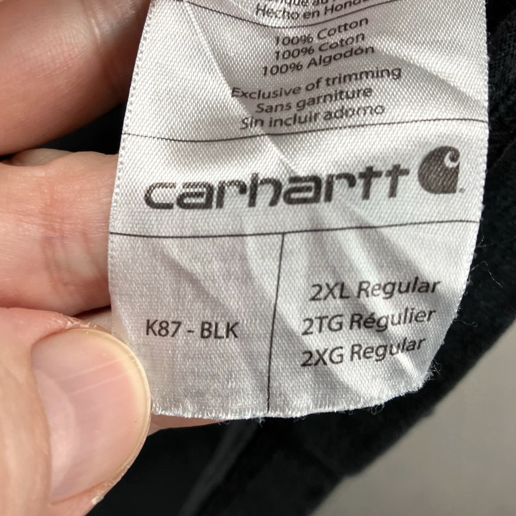 Carhartt Carhartt T-Shirt Mens 2XL Short Sleeve Crew Neck Black Heavy Cotton Regular Fit Logo Pockets All Seasons Classic Outdoor Vintage No Size US XXL / EU 58 / 5 - 7 Thumbnail