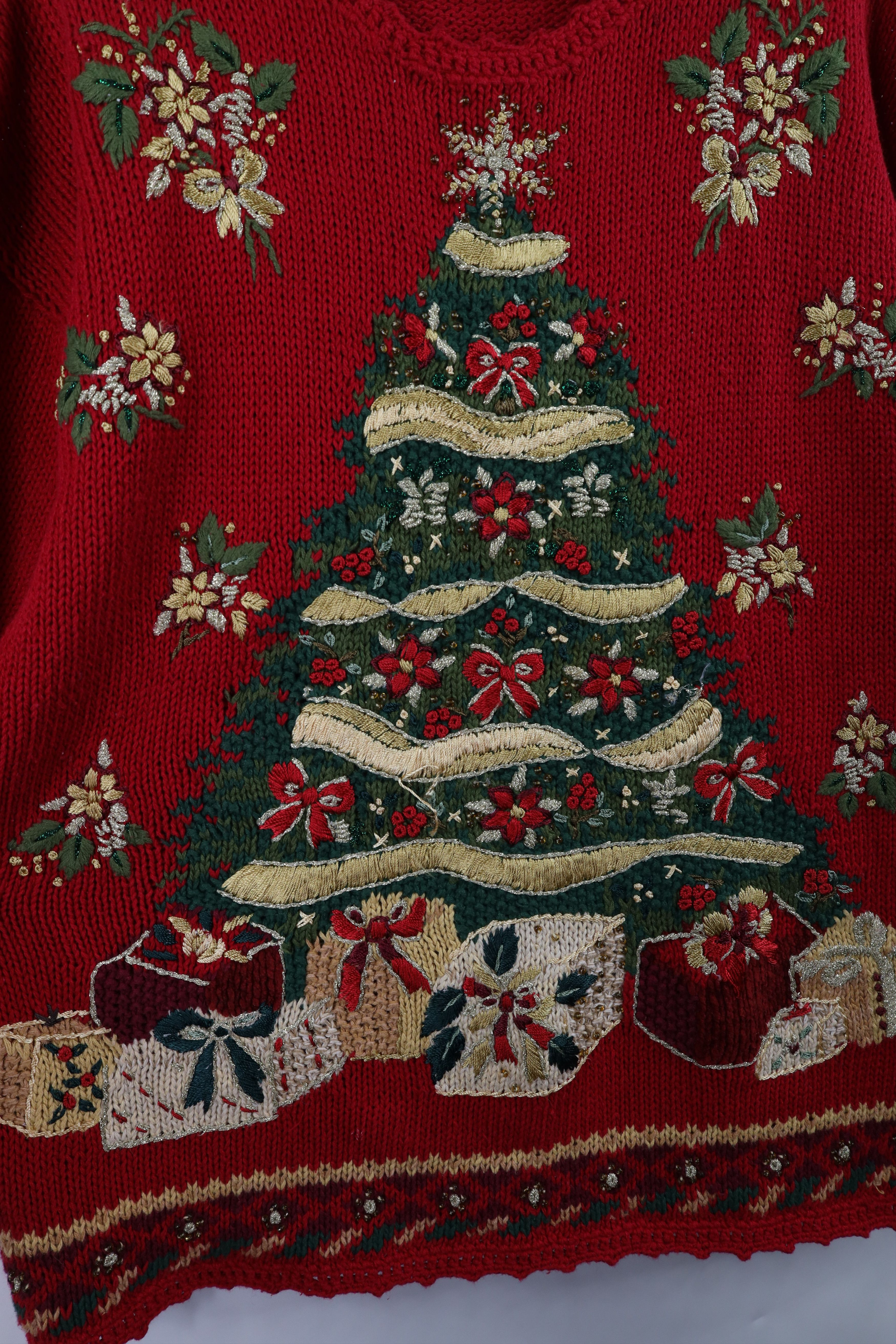 Vintage Vintage 90s Streetwear Heavyweight Christmas Knit Sweater Size XL / US 12-14 / IT 48-50 - 4 Thumbnail