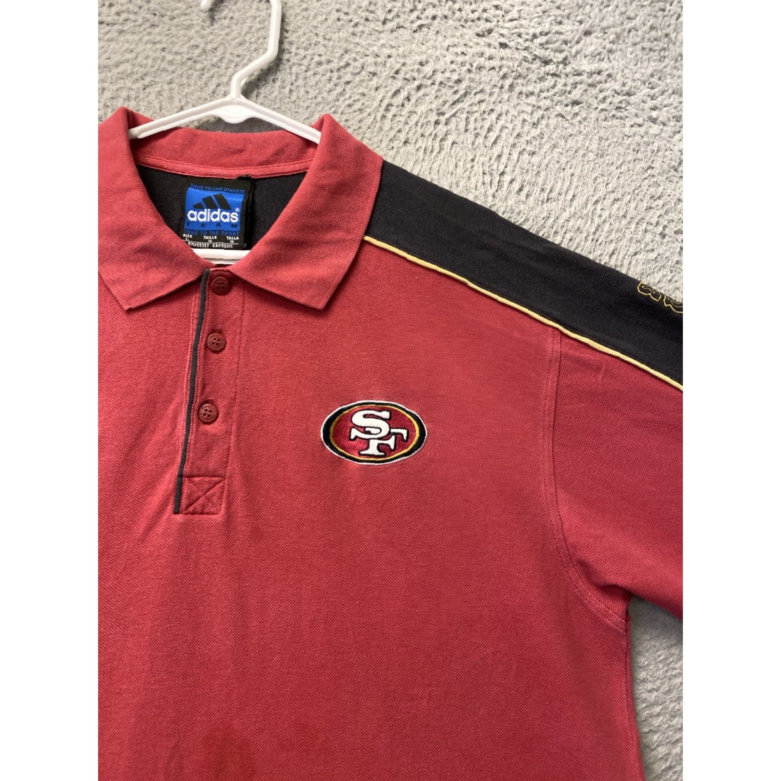 Adidas VINTAGE Adidas Polo Shirt Men XL Red San Francisco University 90s Short Sleeve Cotton Polo Shirt Size US XL / EU 56 / 4 - 2 Thumbnail
