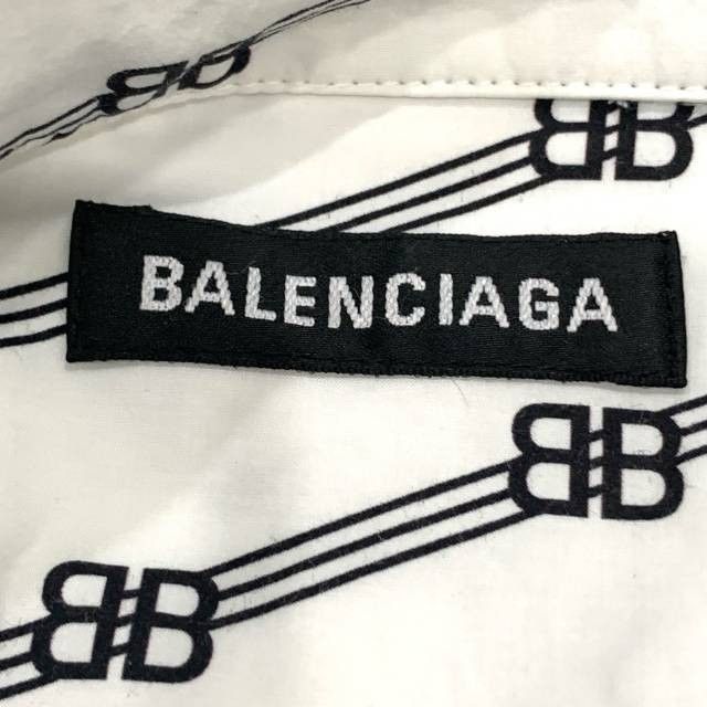Balenciaga Balenciaga Logo Print Short-Sleeve Shirt White Cotton Size 3 Size S / US 4 / IT 40 - 2 Thumbnail