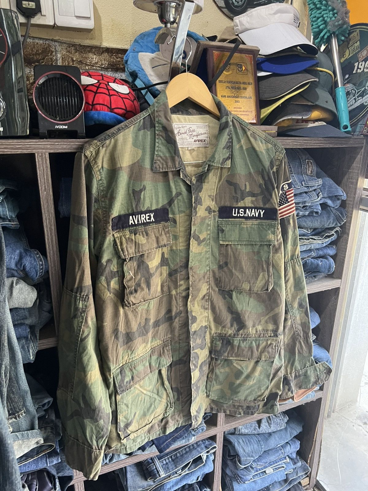 Avirex 🔥Rare Avirex US Navy Camo Army Jacket Size US M / EU 48-50 / 2 - 6 Thumbnail