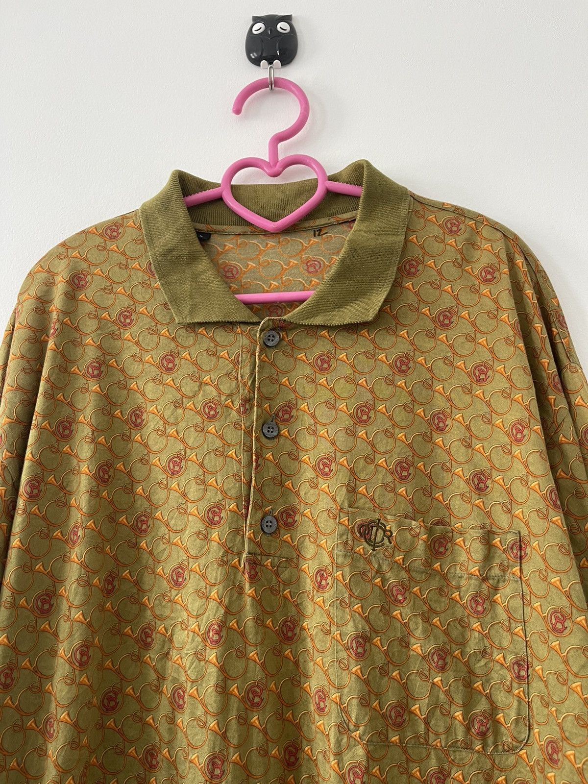 Christian Dior Monsieur Rare Vintage CHRISTIAN DIOR MONSIEUR Gold Chain Luxury Polo Size US L / EU 52-54 / 3 - 2 Thumbnail