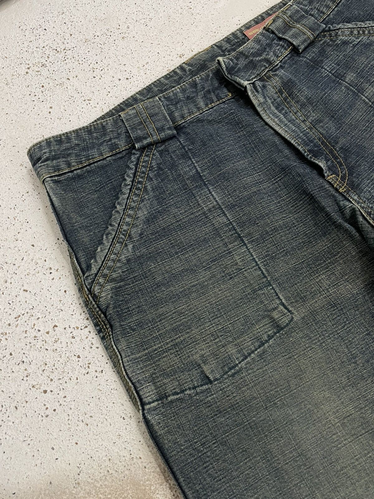 If Six Was Nine Crazy Y2K Mudwash I6W9 Wow Original Wide Leg Size US 29 - 7 Thumbnail