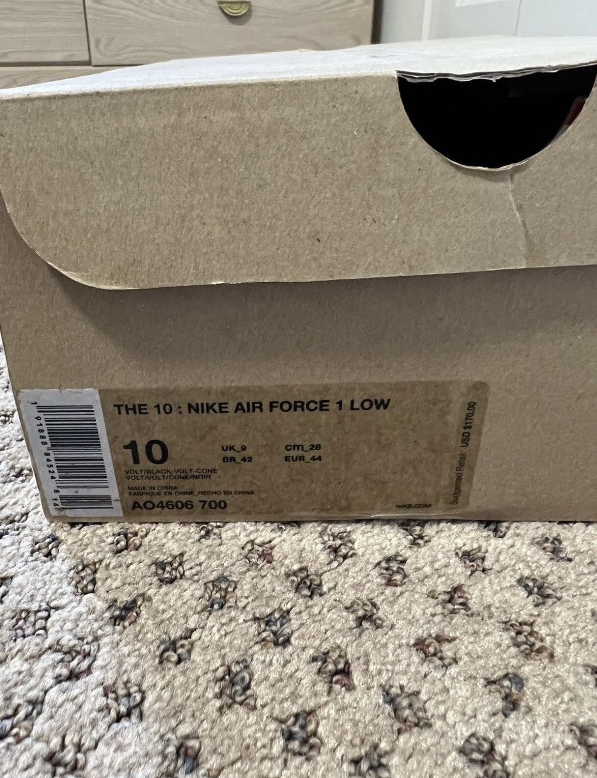 Nike × Off-White Off White X Nike Air Force 1 Size US 10.5 / EU 43-44 - 3 Thumbnail