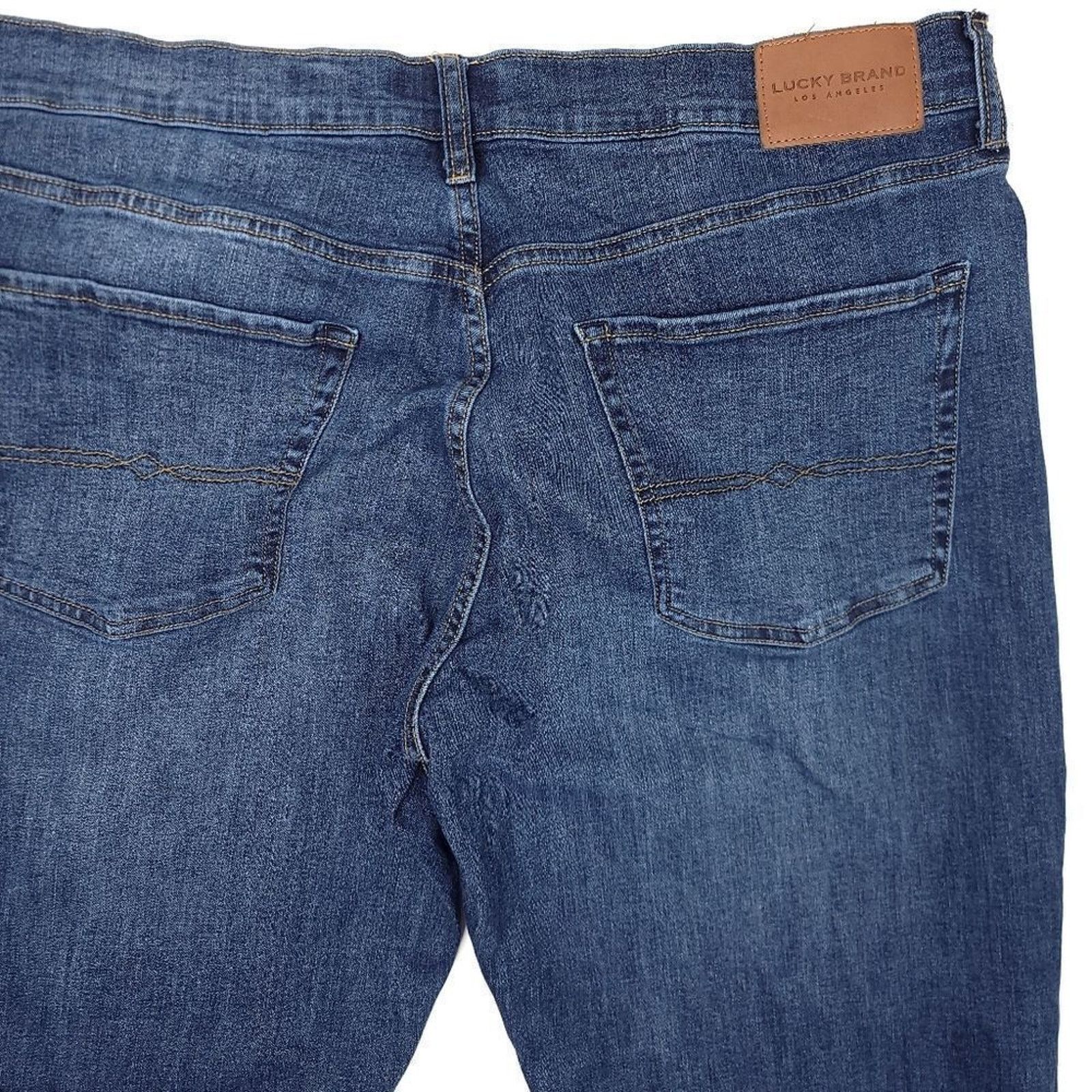 Lucky Brand Lucky Brand 221 Straight Jeans Mens 38x32 Blue Stretch Size US 38 / EU 54 - 9 Thumbnail