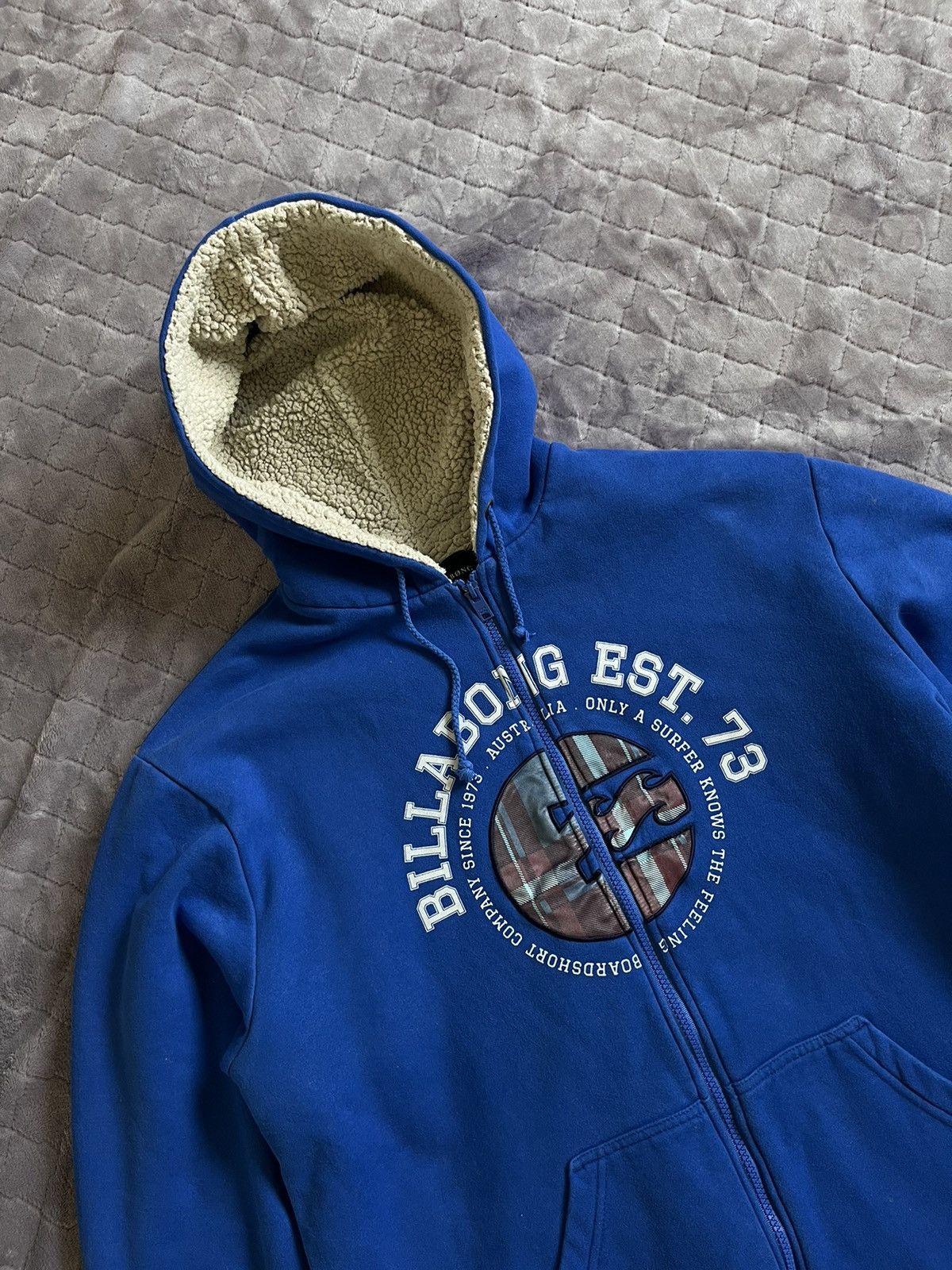 Billabong 🔥Cyber Y2K Billabong Zip Hoodie Size US XL / EU 56 / 4 - 3 Thumbnail
