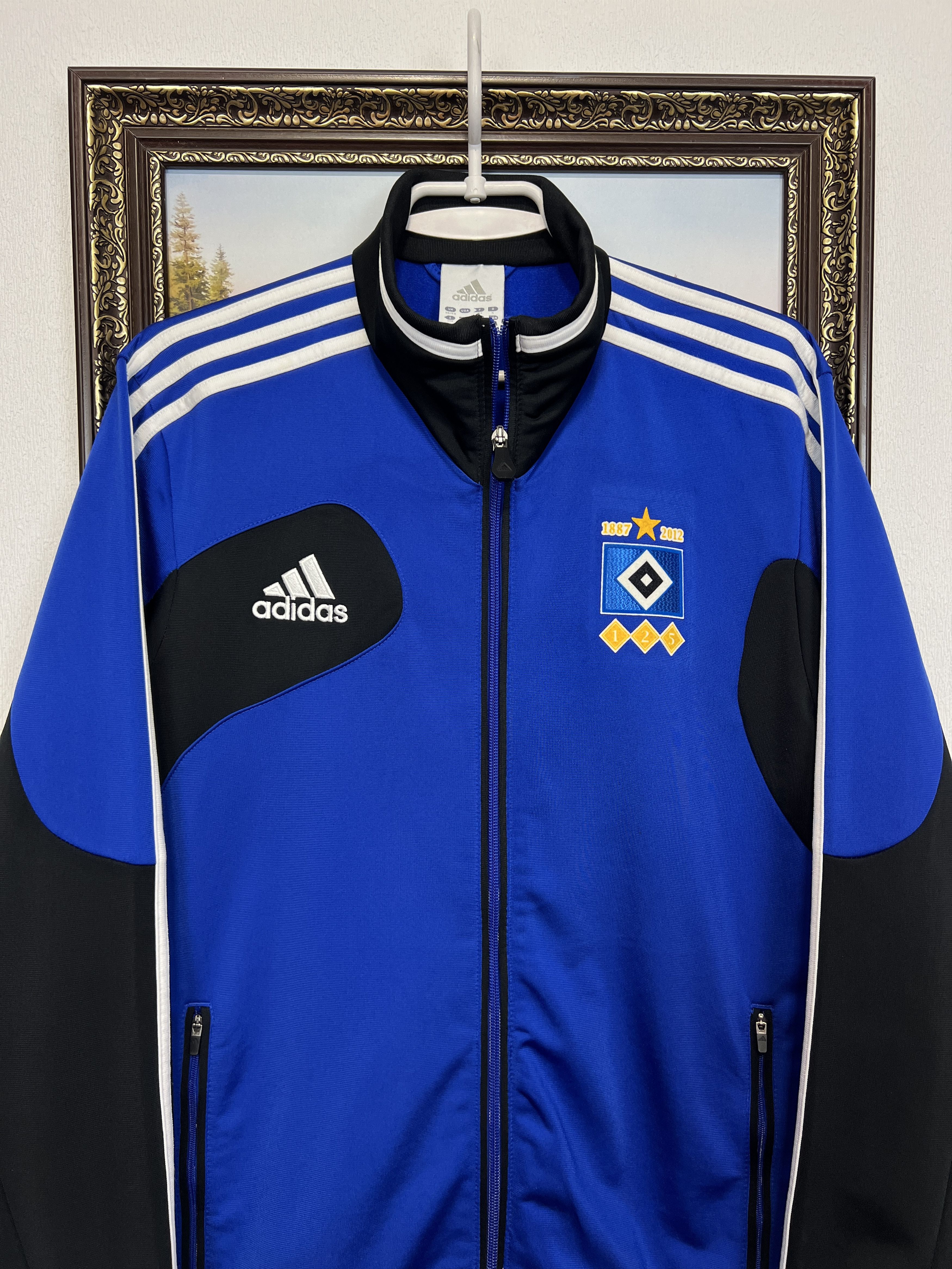 Adidas Vintage Hamburg Football Jacket Soccer Track Top Zip Rare Size US M / EU 48-50 / 2 - 2 Thumbnail