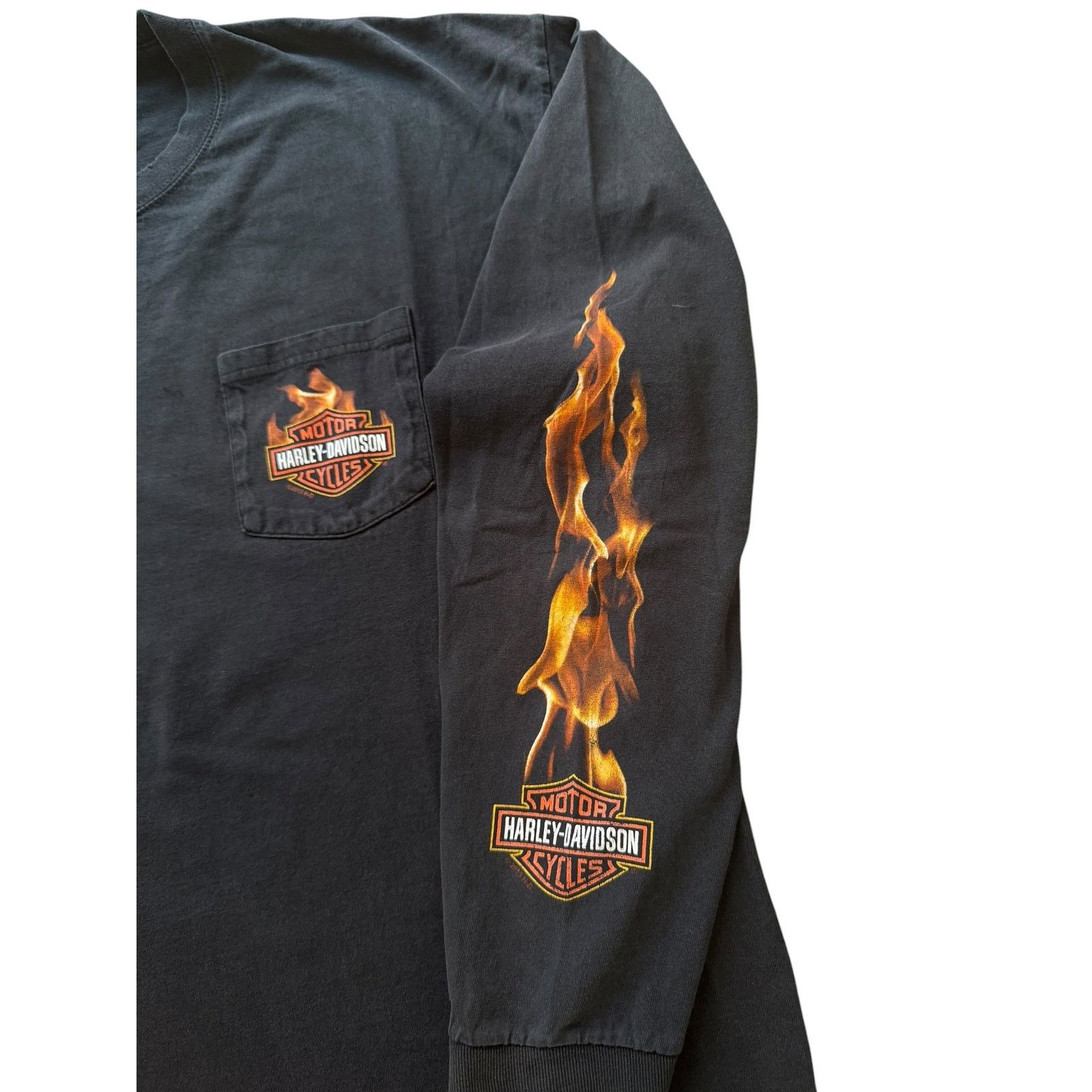 Harley Davidson Vintage Harley Davidson Pocket Flame Long Sleeve Size US XXL / EU 58 / 5 - 3 Thumbnail
