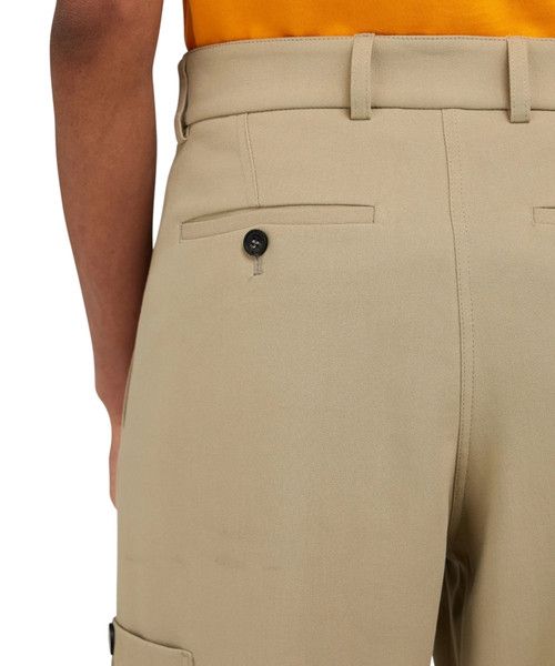 Salvatore Ferragamo o1s1rm0526 Silk Blend Cargo Pant in Beige Size 27" / US 4 / IT 40 - 7 Thumbnail
