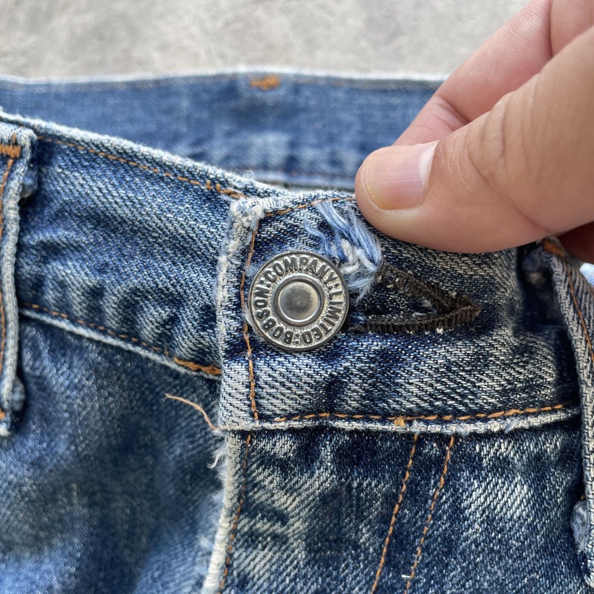 Japanese Brand × Jean × Vintage Vintage Bobson Lot512 Distressed Faded Jeans Denim Pants W31 Size US 31 - 6 Thumbnail