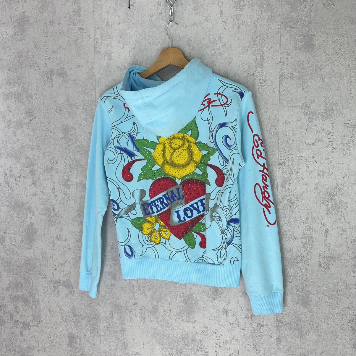 Christian Audigier × Ed Hardy × Vintage Ed Hardy Zip Hoodie y2k vintage drip grunge audigier skull Size US XS / EU 42 / 0 - 1 Thumbnail