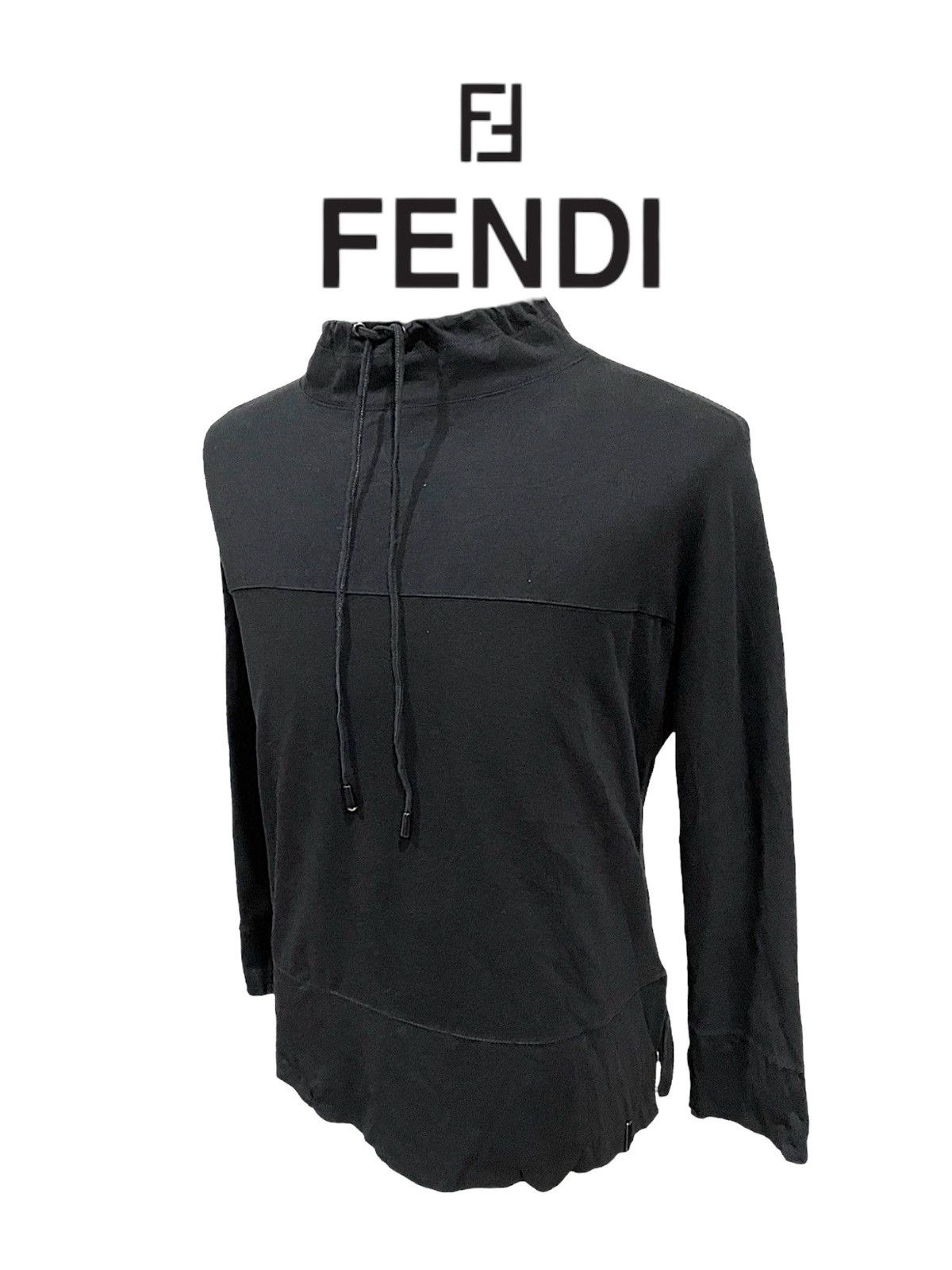 Fendi Fendi Boxy 90s Drawstring Turtle Neck Elastic Shirts Size US L / EU 52-54 / 3 - 3 Thumbnail