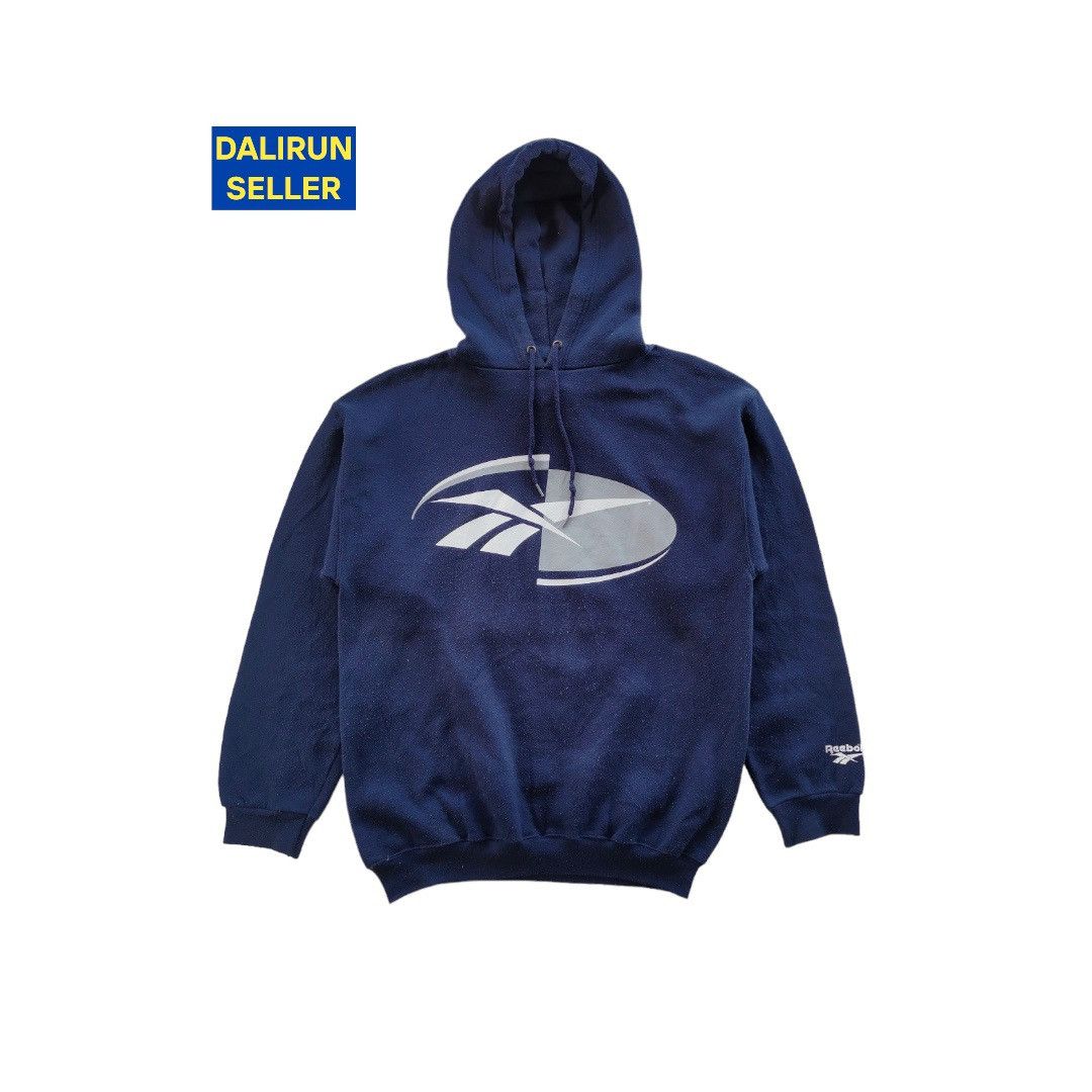 Reebok 90s Vintage Reebok Logo Hoodies Size US L / EU 52-54 / 3 - 1 Thumbnail