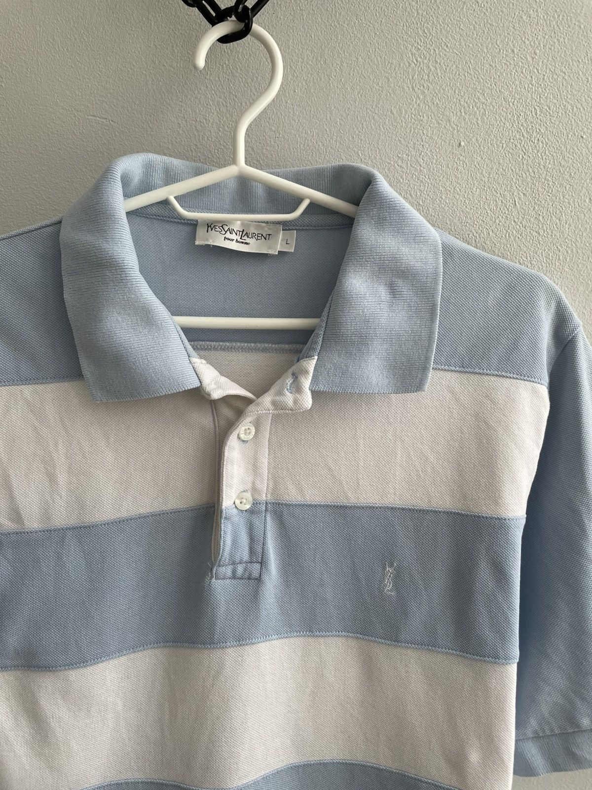 Yves Saint Laurent Yves Saint Laurent YSL Stripped Polo Shirt T Shirt Tee Size US L / EU 52-54 / 3 - 3 Thumbnail