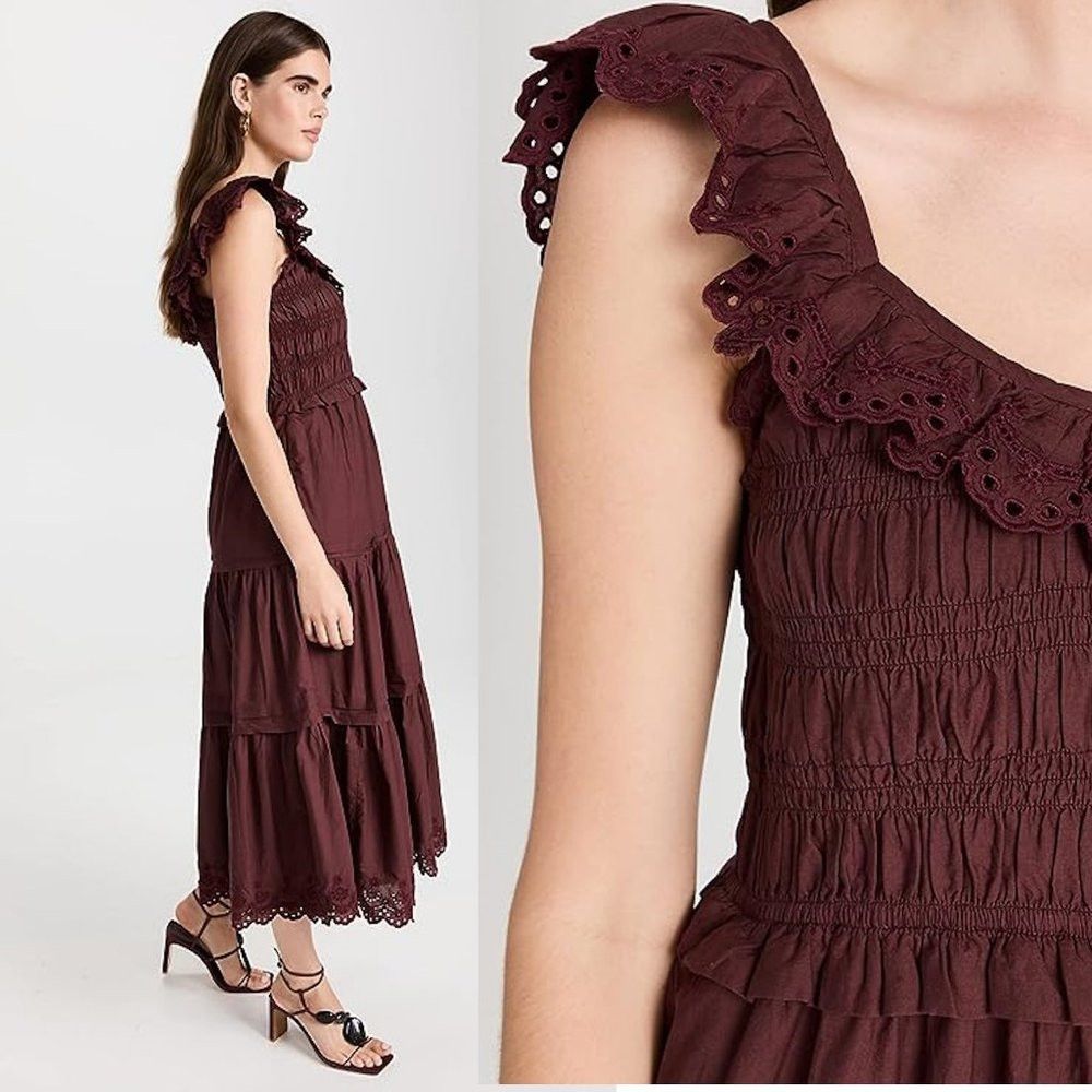 Madewell NWT New $148 Madewell Lucie Embroidered Cotton Midi Dress S Size XL / US 12-14 / IT 48-50 - 2 Thumbnail